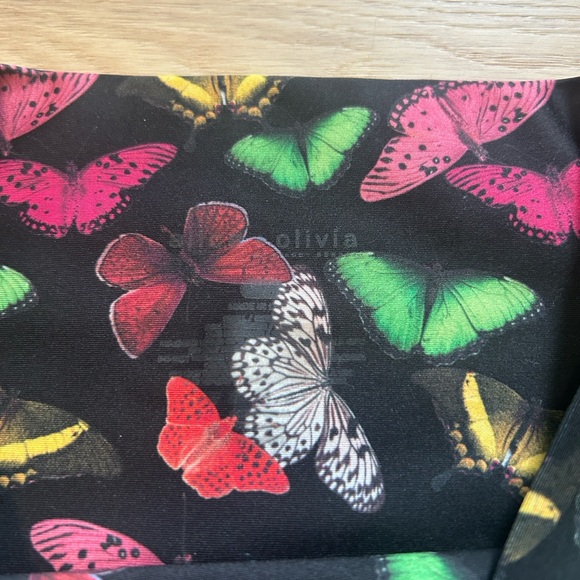 Alice & Olivia Aaron Butterfly Print High Rise Leggings - Picture 8 of 9